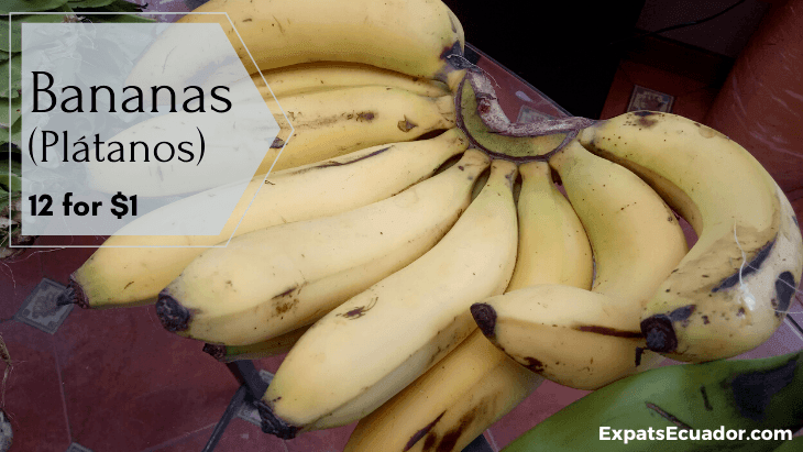 Banana (Plátano) Costs Cuenca