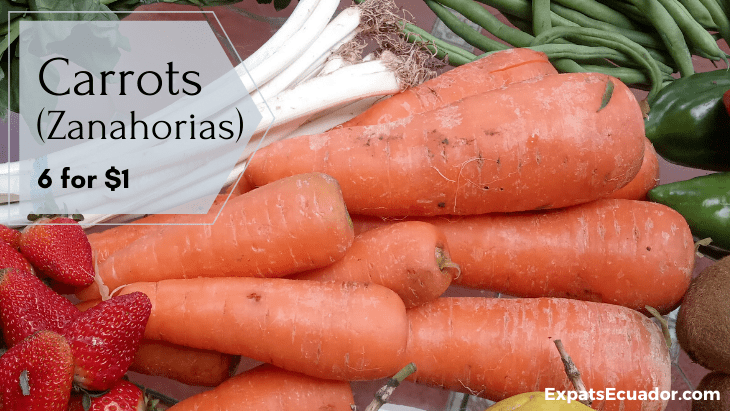 Carrots (Zanahorias) Cost Ecuador Market