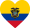 Ecuador Flag Heart Icon
